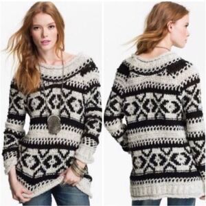 Free people silver reed fair aisle sweater